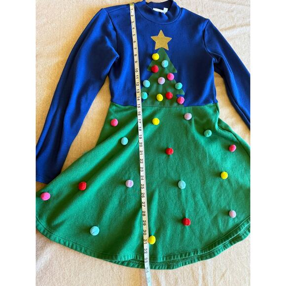 Mighty Fine Christmas Tree Sweatshirt Dress Women's S - Picture 5 of 6